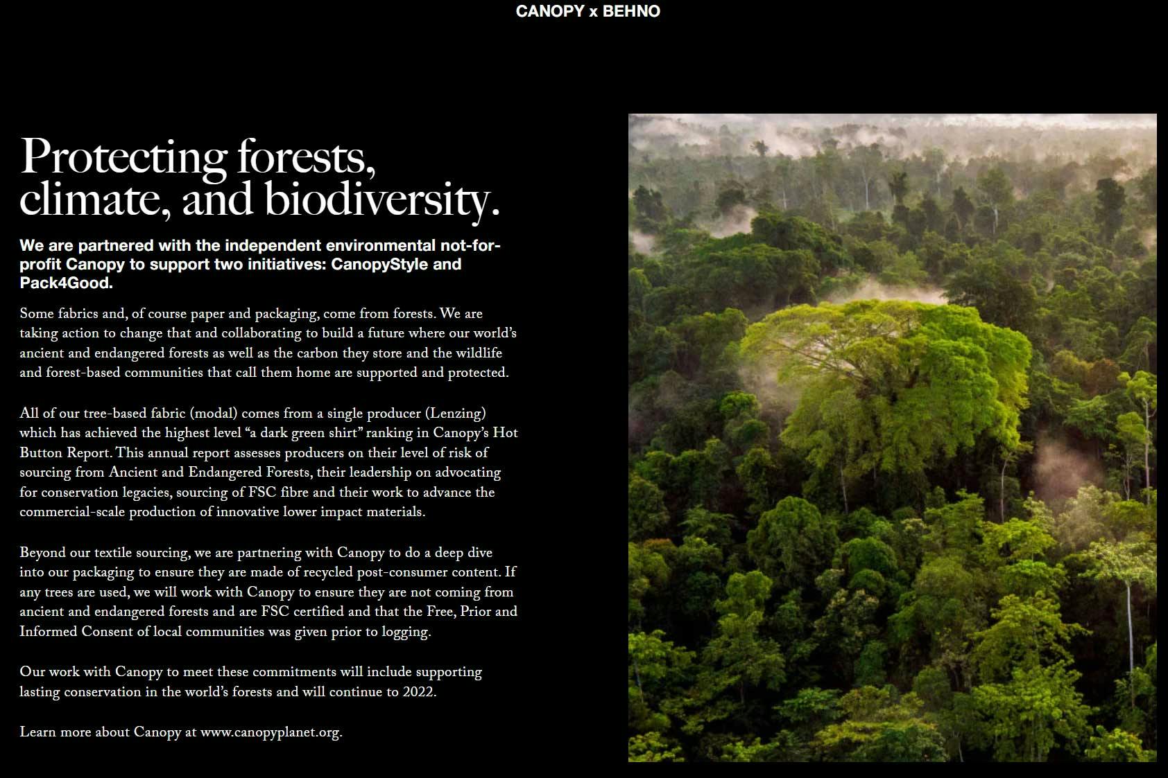 Behno website, screengrab taken on 1/12/23