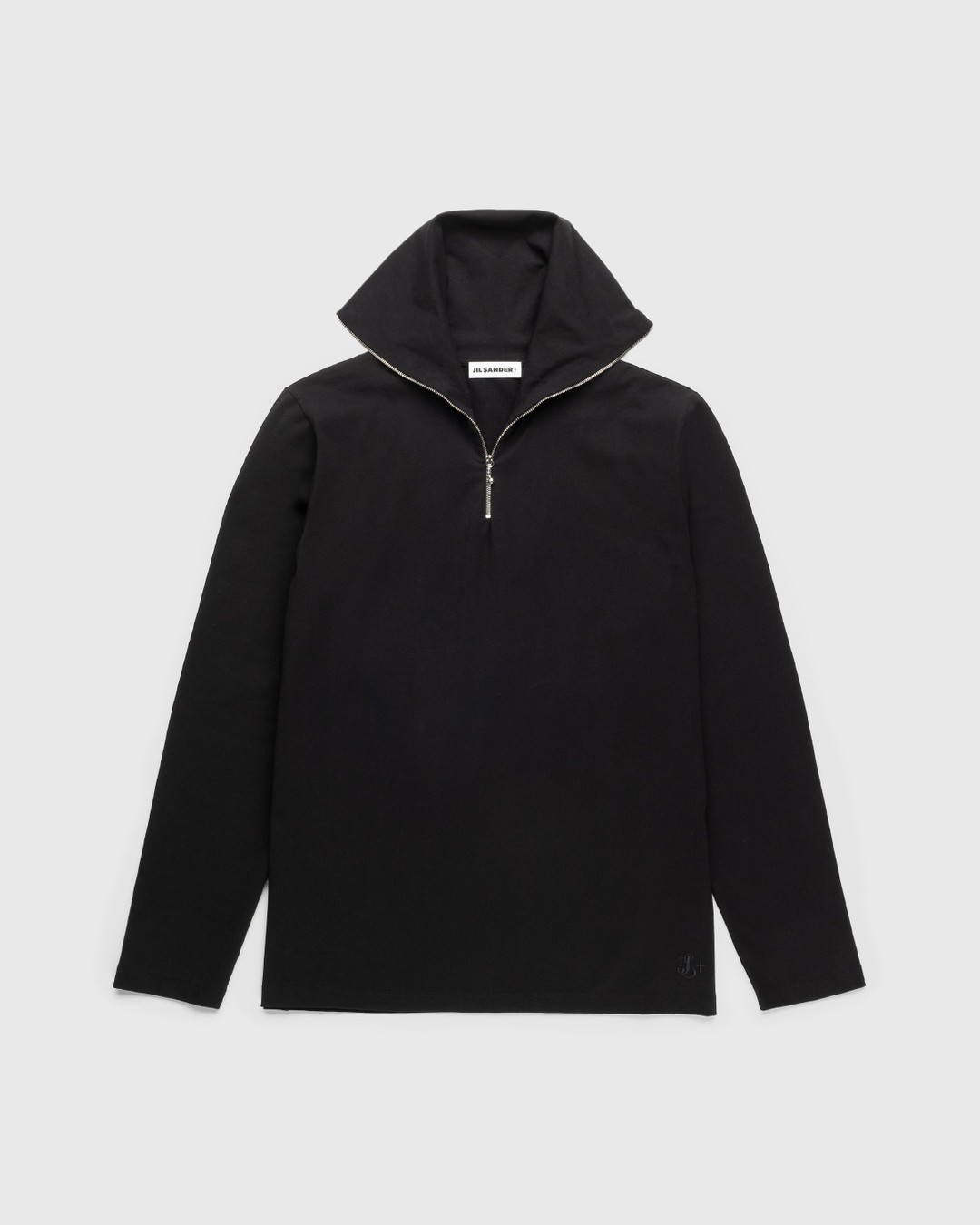 Jil Sander – Zip-Up Longsleeve Black - Longsleeves - Black - Image 1