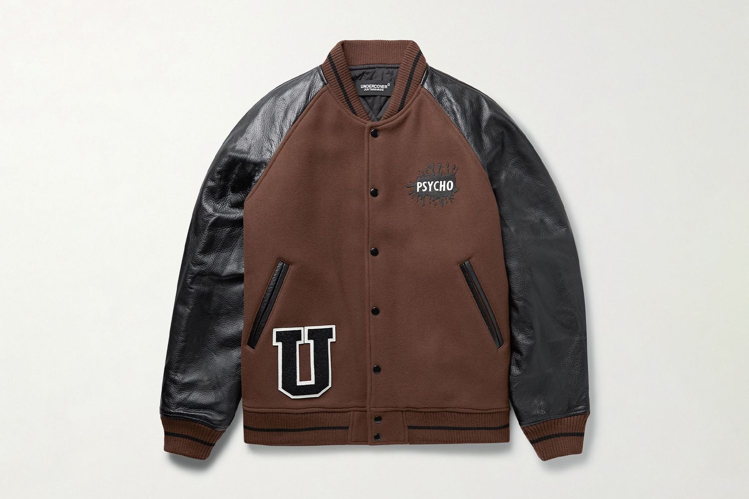 Wool-Blend and Leather Varsity Jacket