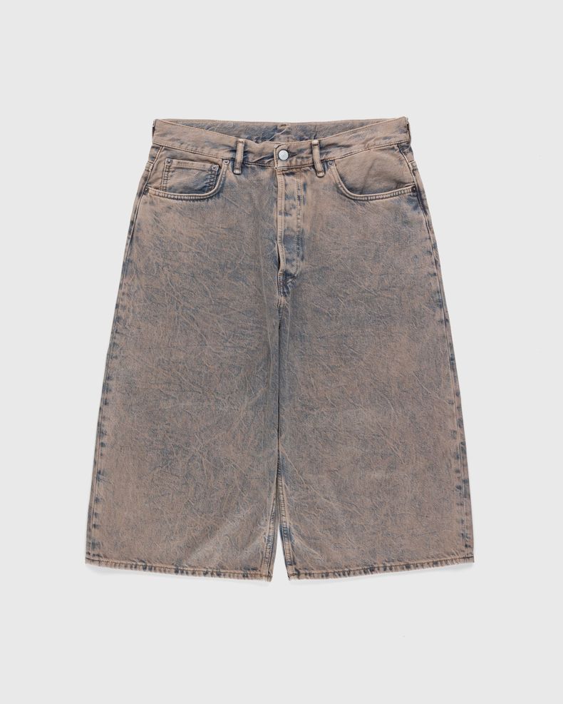 Loose Fit Denim Shorts Light Pink/Grey