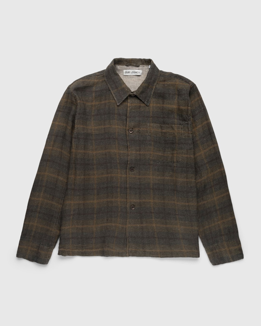 Our Legacy – Box Shirt Mirage Wax Check - Shirts - Green - Image 1