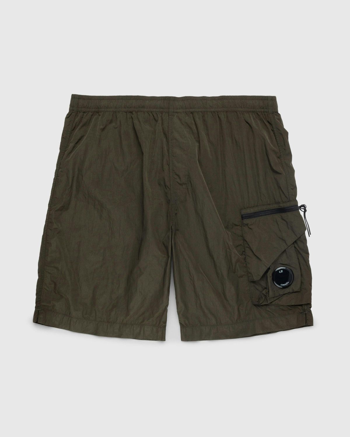 C.P. Company Kids logo-patch swim shorts - Green