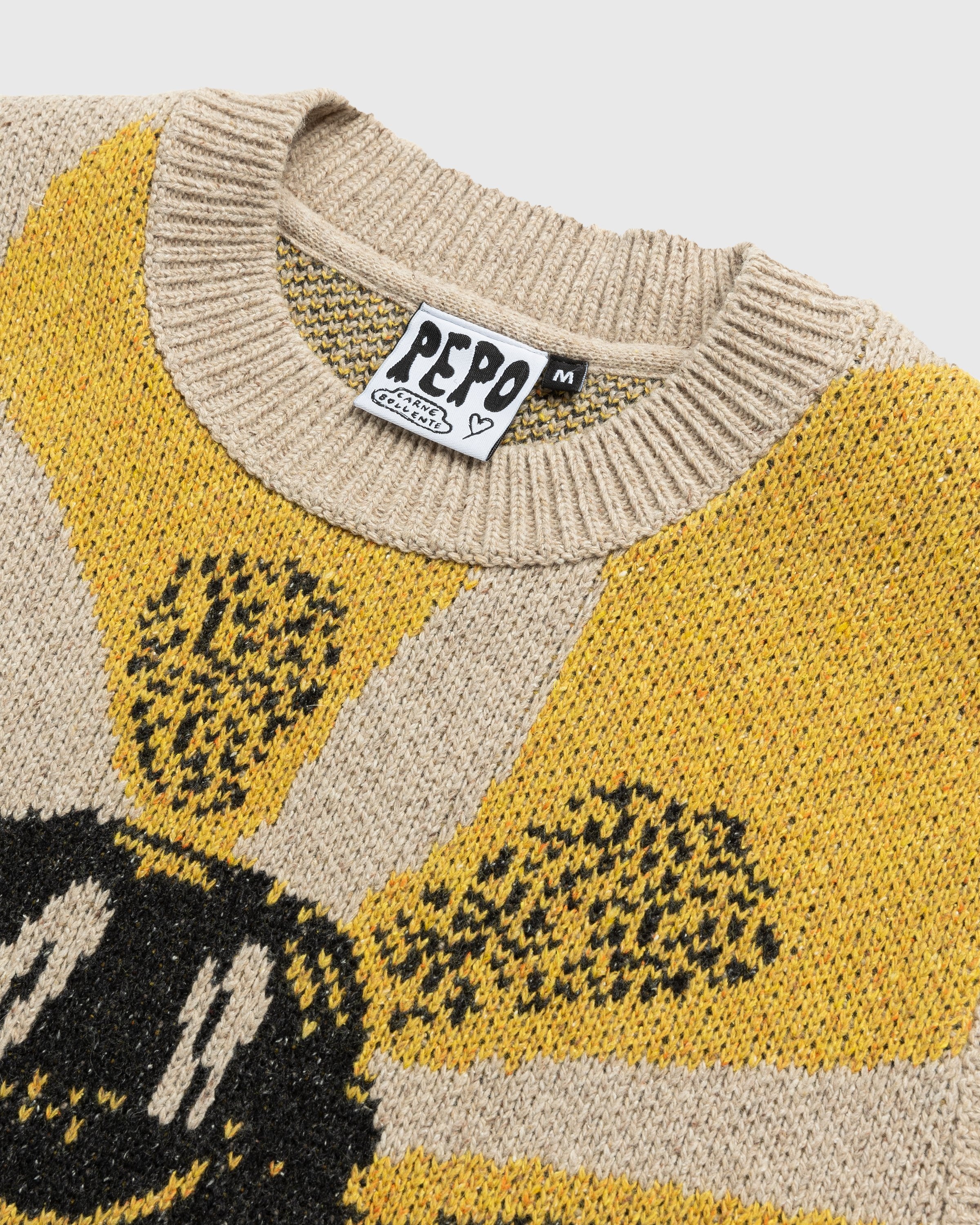 Carne Bollente – Flower Boner Sweater Vest Beige - Gilets - Beige - Image 5