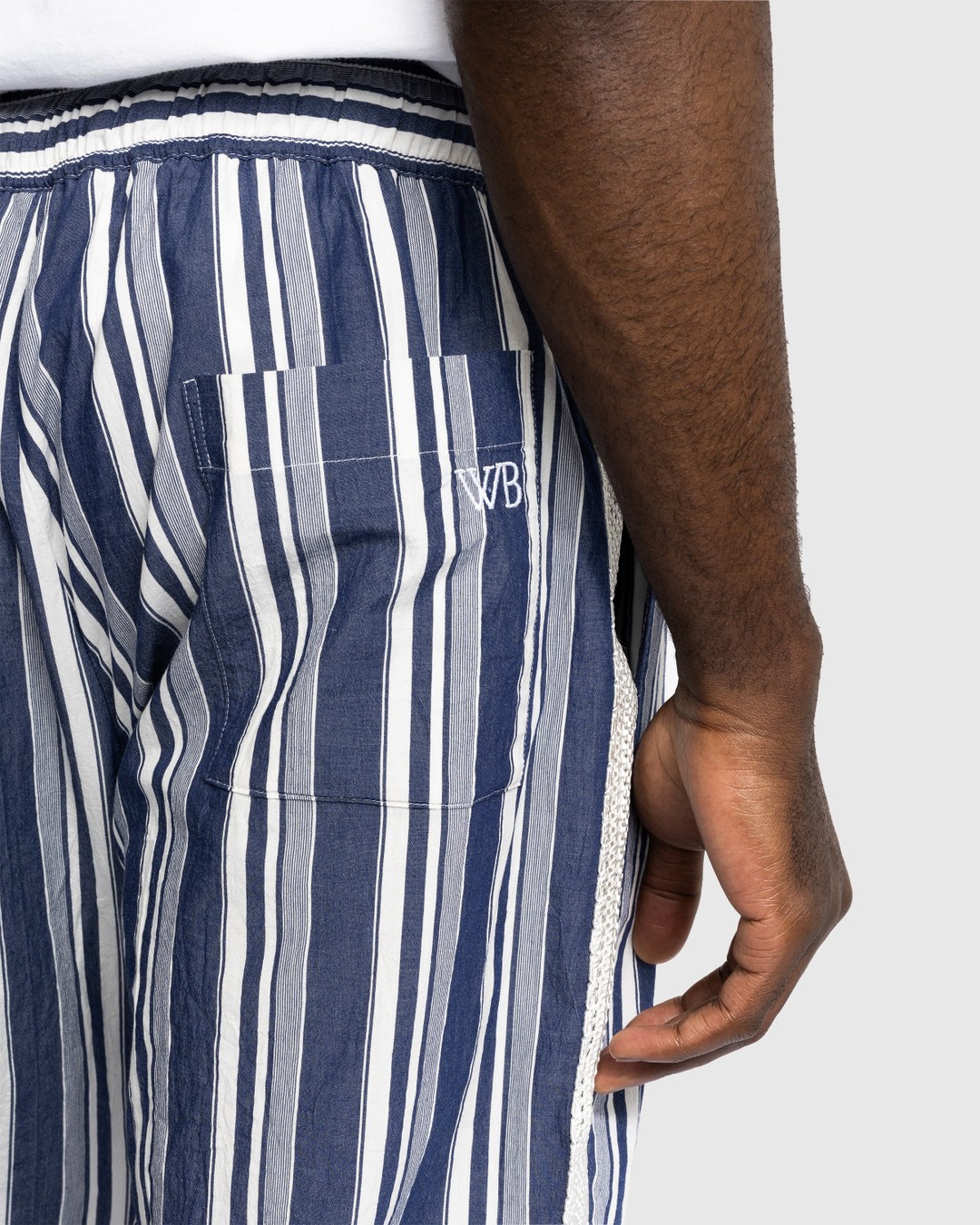 Wales Bonner – Soul Pyjama Trousers - Loungewear - Blue - Image 5