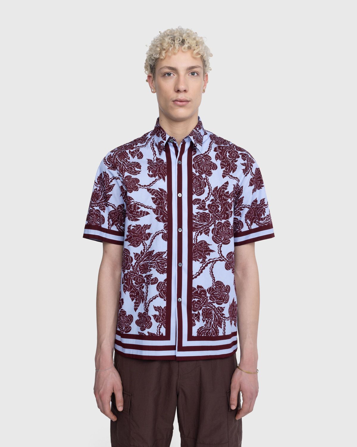Dries van Noten – Clasen Shirt Burgundy - Shirts - Multi - Image 2