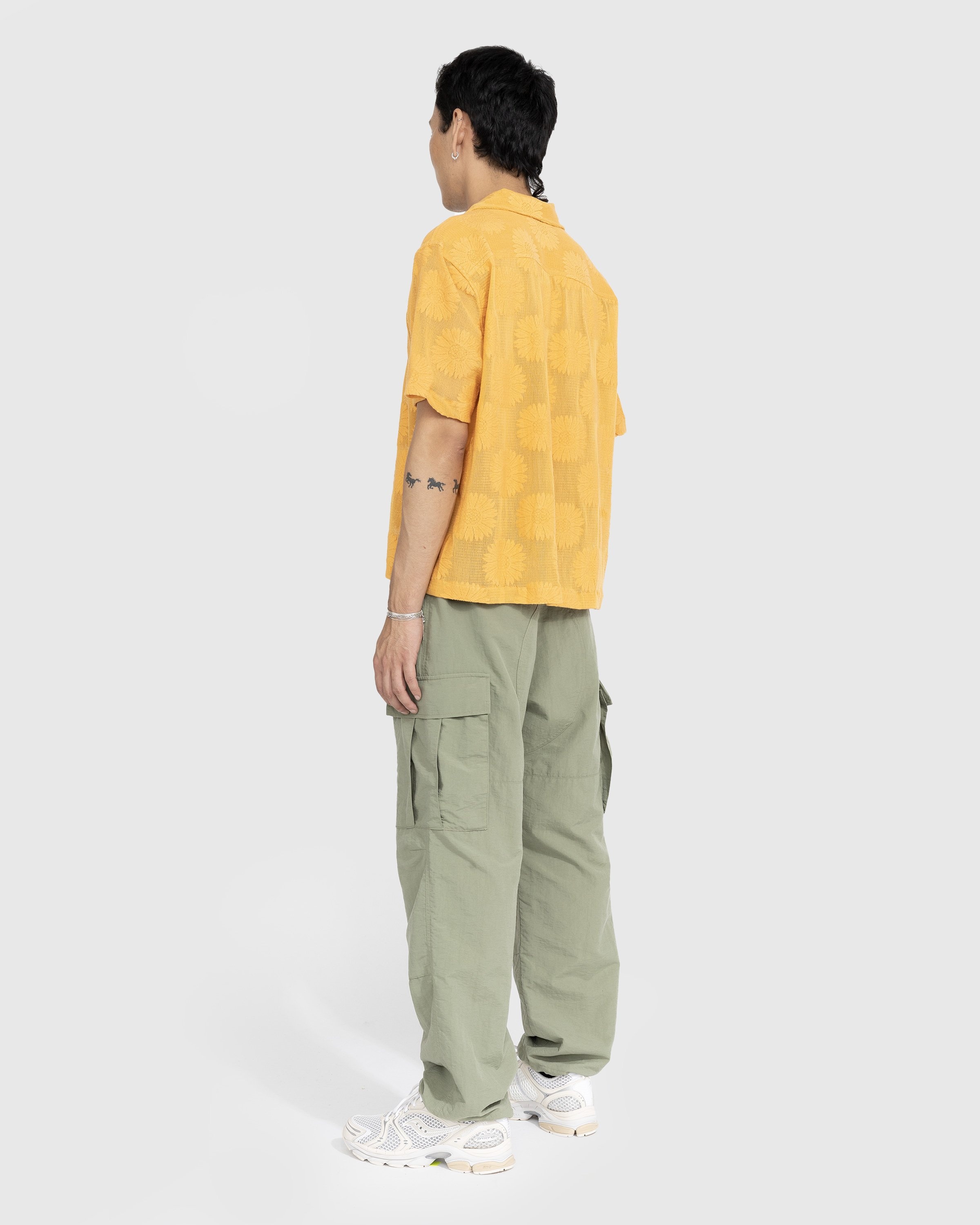 Bode – Sunflower Lace Shortsleeve Shirt Yellow  - Shirts - Yellow - Image 3
