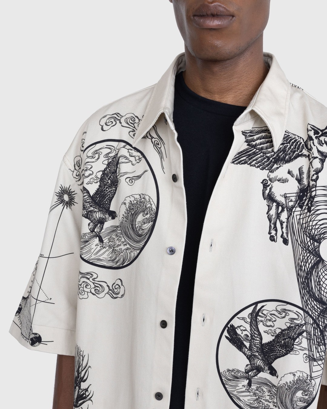 Dries van Noten – Cassidye Shirt Cement - Shirts - Grey - Image 5