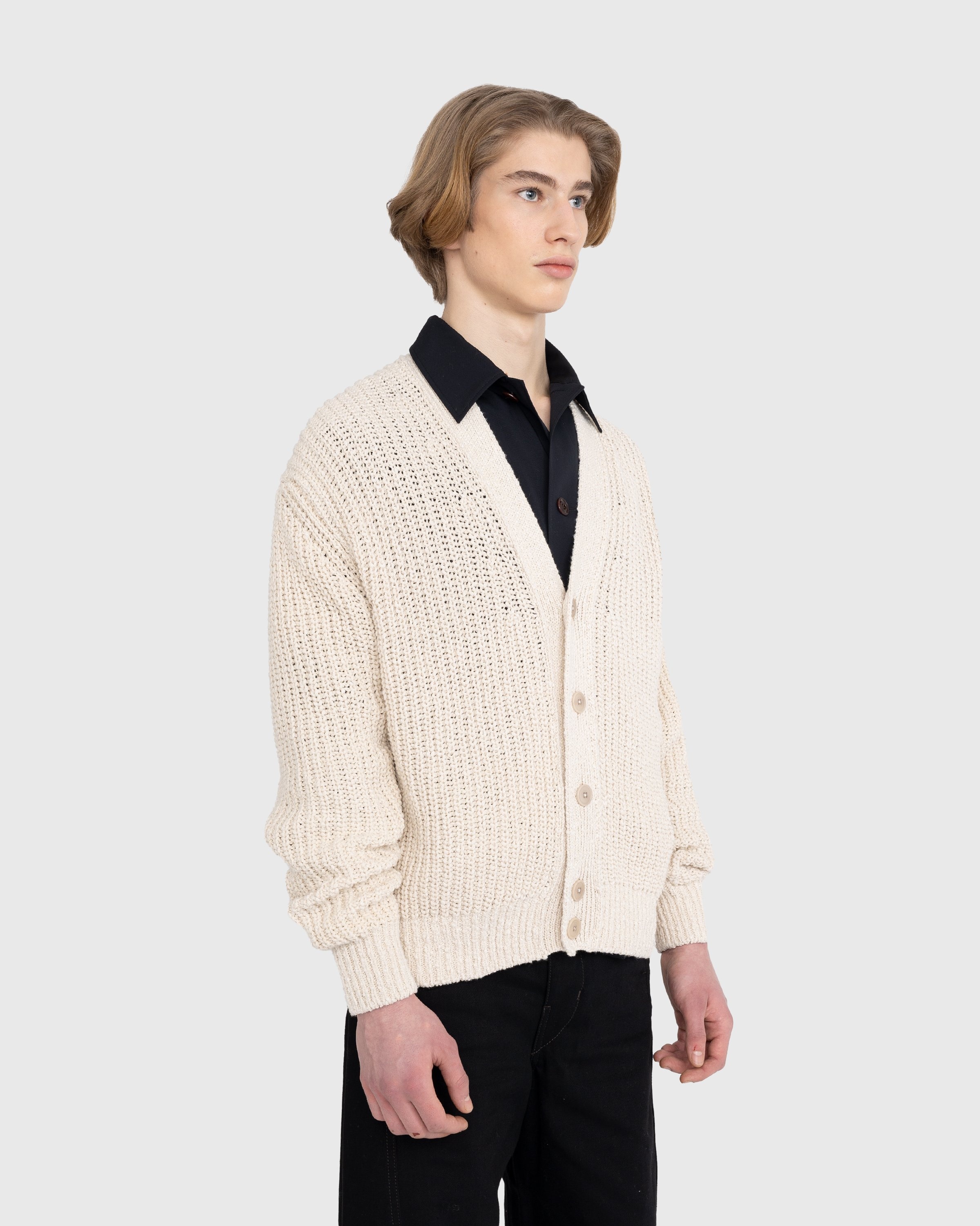 Lemaire – Chunky Cardigan - Knitwear - Beige - Image 4