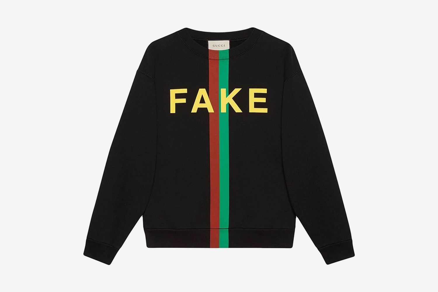 Fake/Not Print Organic-Cotton Sweatshirt