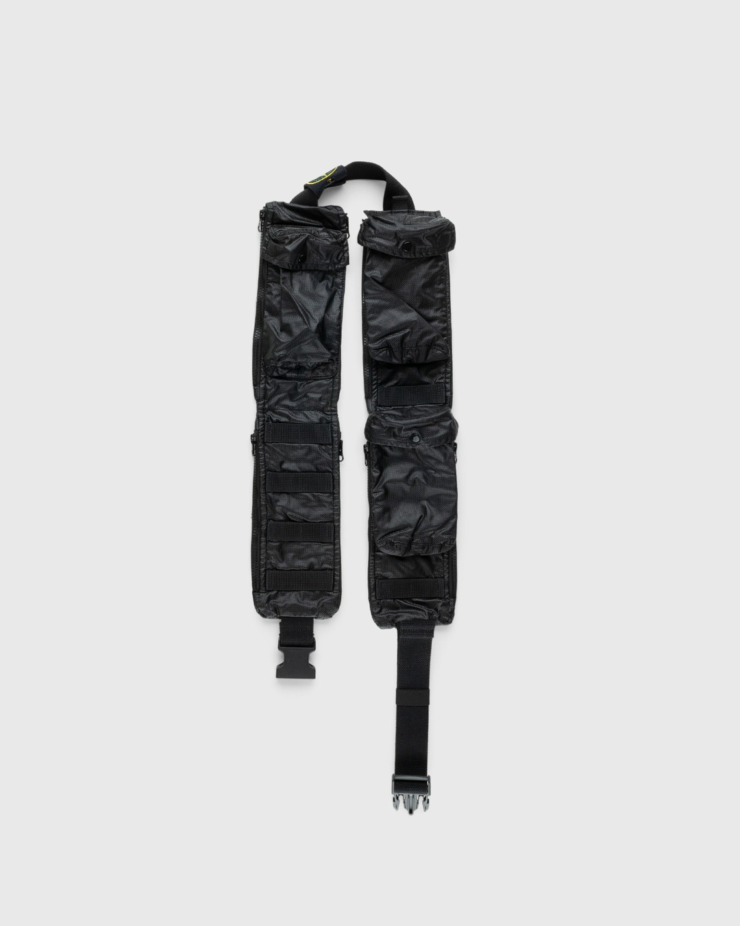 Stone Island – Mussola Gommata Canvas Shoulder Pouch Black - Shoulder Bags - Black - Image 1