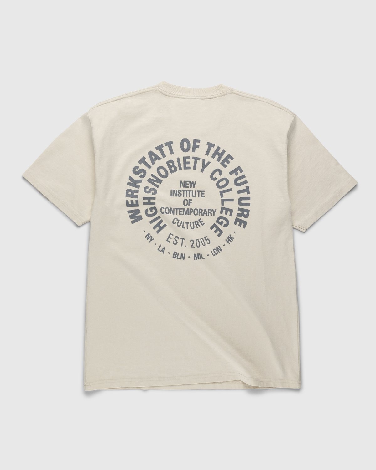 Highsnobiety – Werkstatt T-Shirt Eggshell - Tops - Beige - Image 1