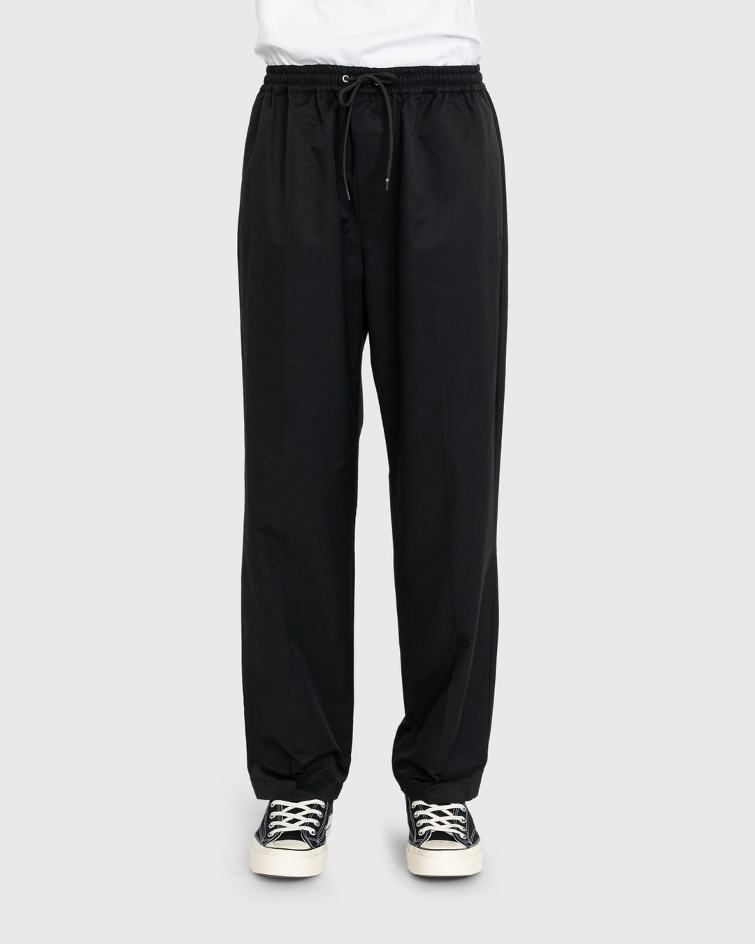 Highsnobiety – Cotton Nylon Elastic Pants Black - Trousers - Black - Image 2