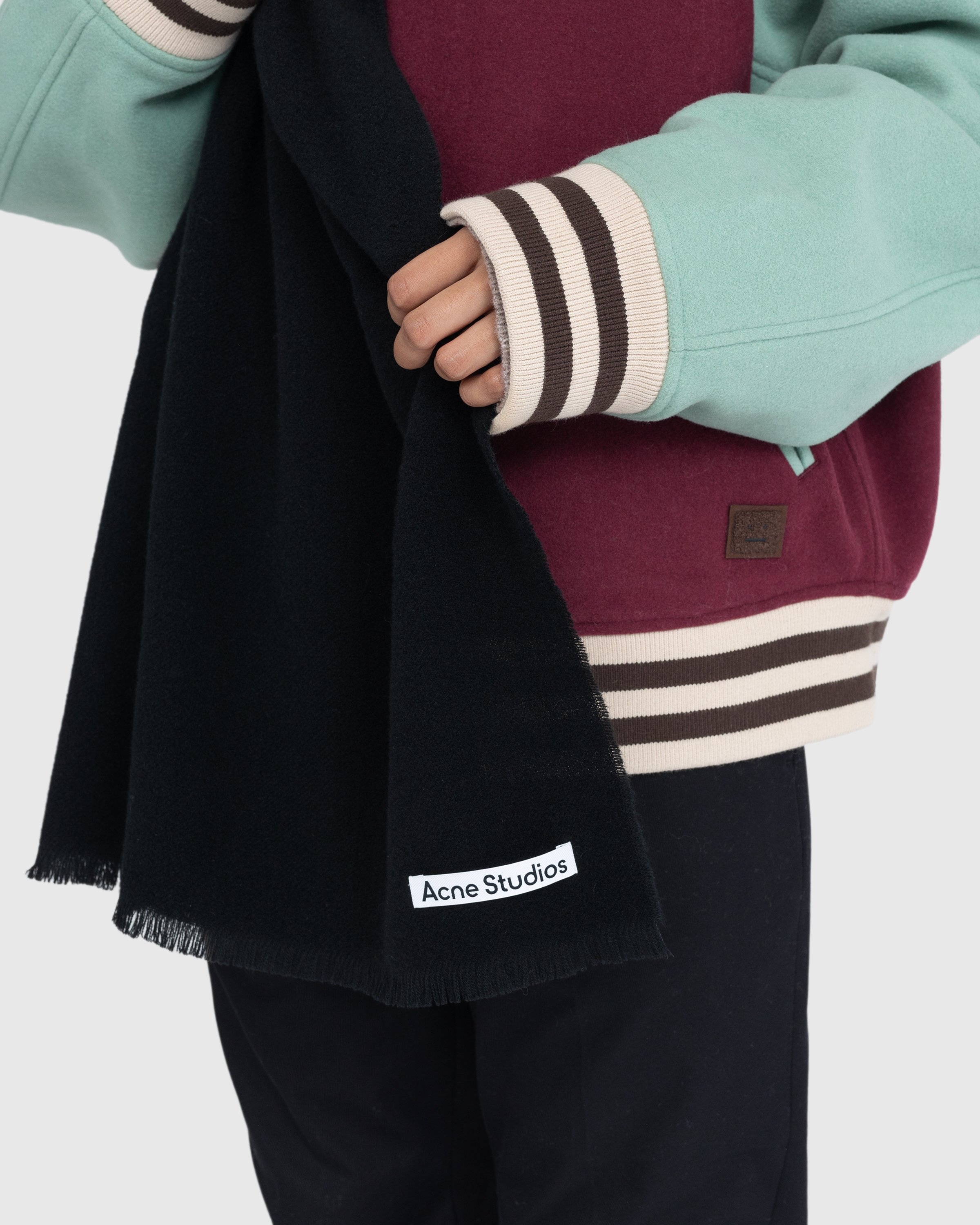 Acne Studios – Oversized Wool Scarf Black - Scarves - Black - Image 4