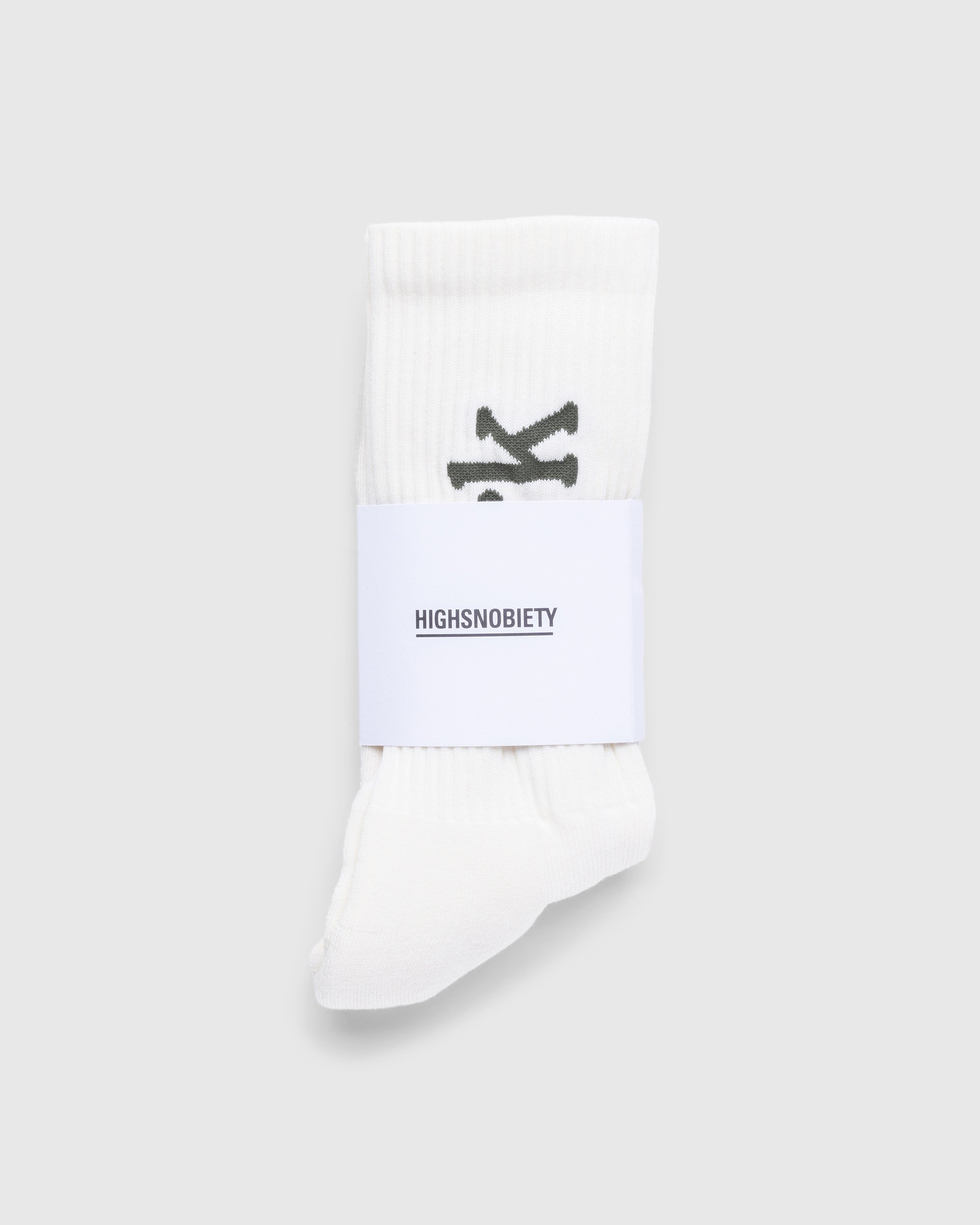 Highsnobiety – Neu York Logo Socks White - Socks - Beige - Image 3