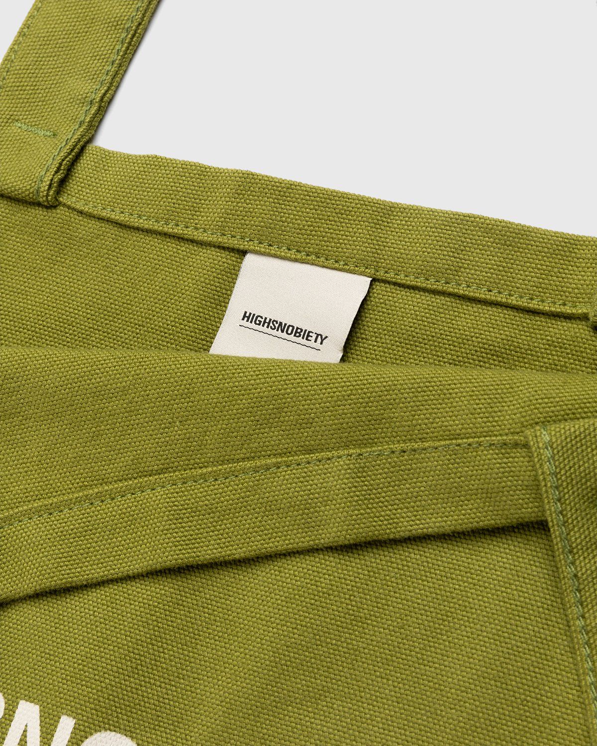 Highsnobiety – HS Sports Logo Tote Bag Green/Khaki - Bags - Green - Image 3