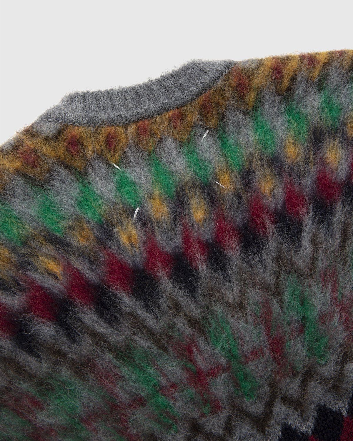 Maison Margiela – Jacquard V Neck Vest Multi - Knitwear - Multi - Image 3