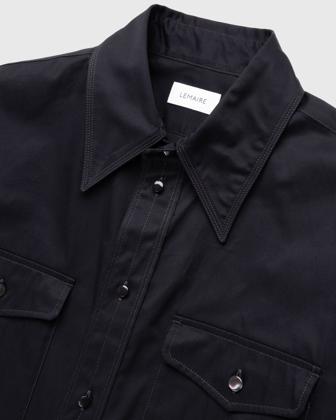 Lemaire – Relaxed Western Shirt Black - Shirts - Black - Image 5