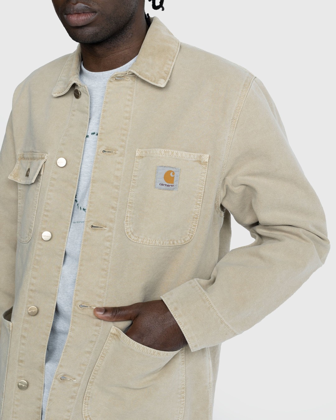 Carhartt WIP Michigan Chore Coat Beige Highsnobiety Shop