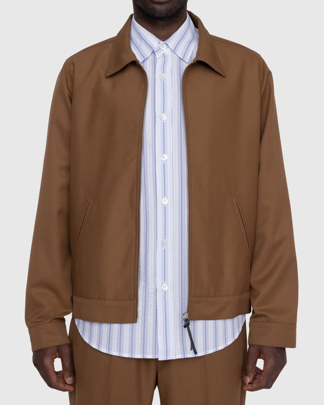 Highsnobiety – Wool Blend Garage Jacket Brown - Outerwear - Brown - Image 4