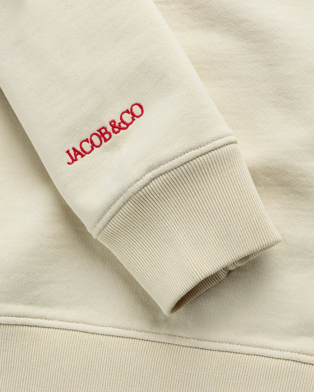 Jacob & Co. x Highsnobiety – Logo Fleece Crew Beige - Sweatshirts - Beige - Image 4