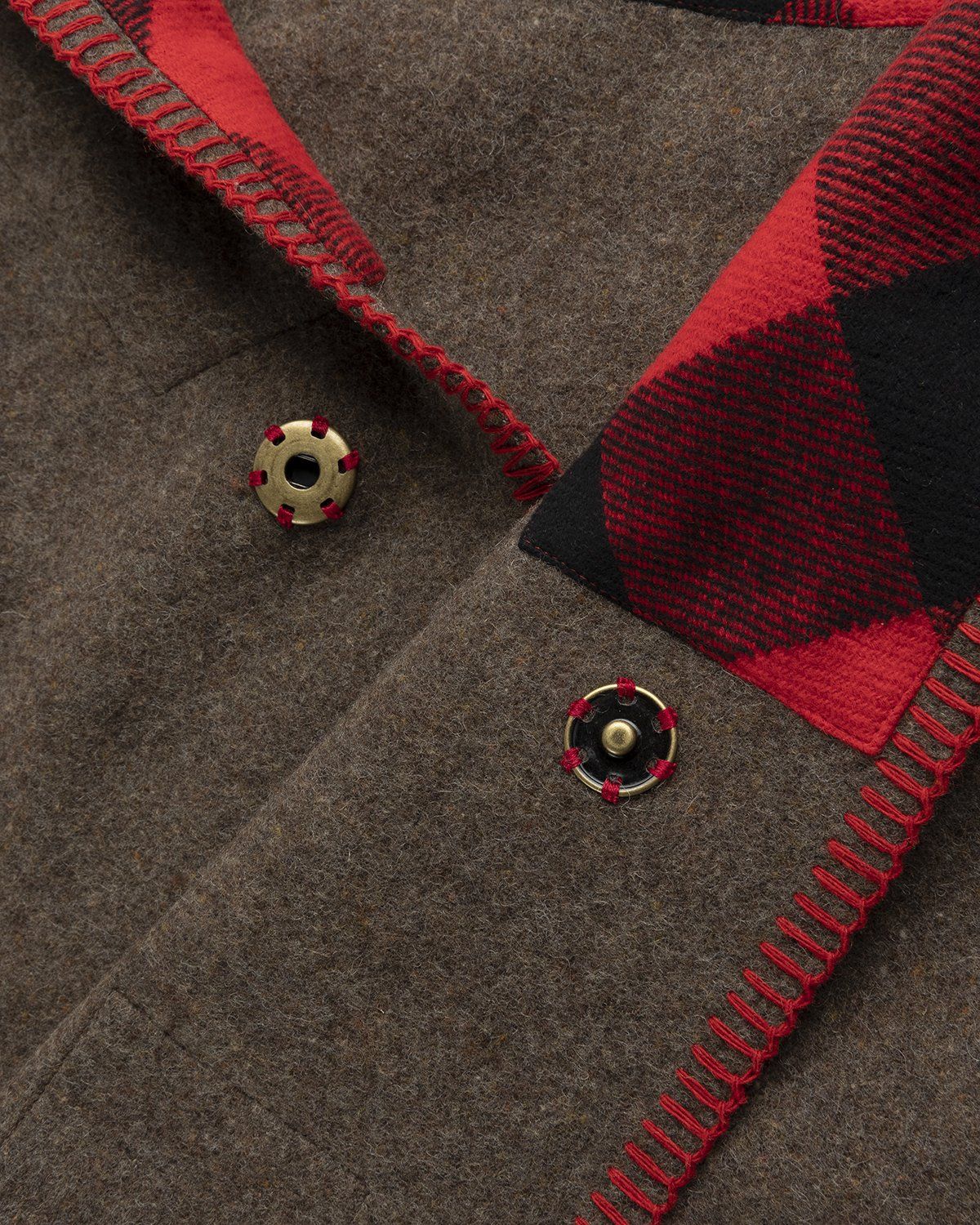 Woolrich – Recycled Wool Blanket Cape Brown - Outerwear - Brown - Image 4