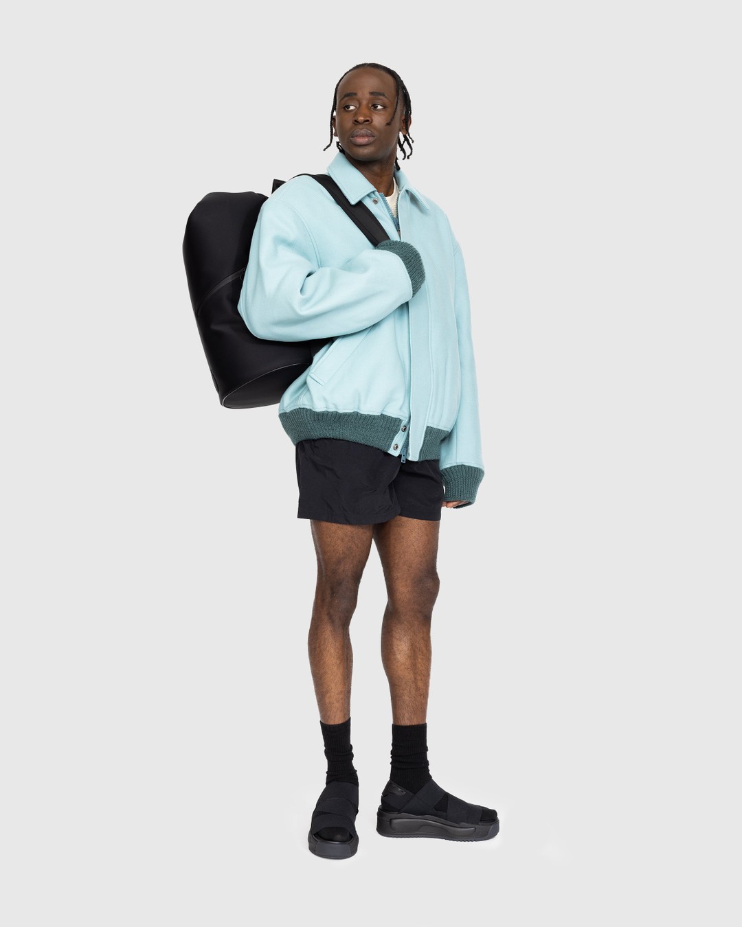 Acne Studios – Logo Bomber Jacket Pale Jade - Outerwear - Blue - Image 3