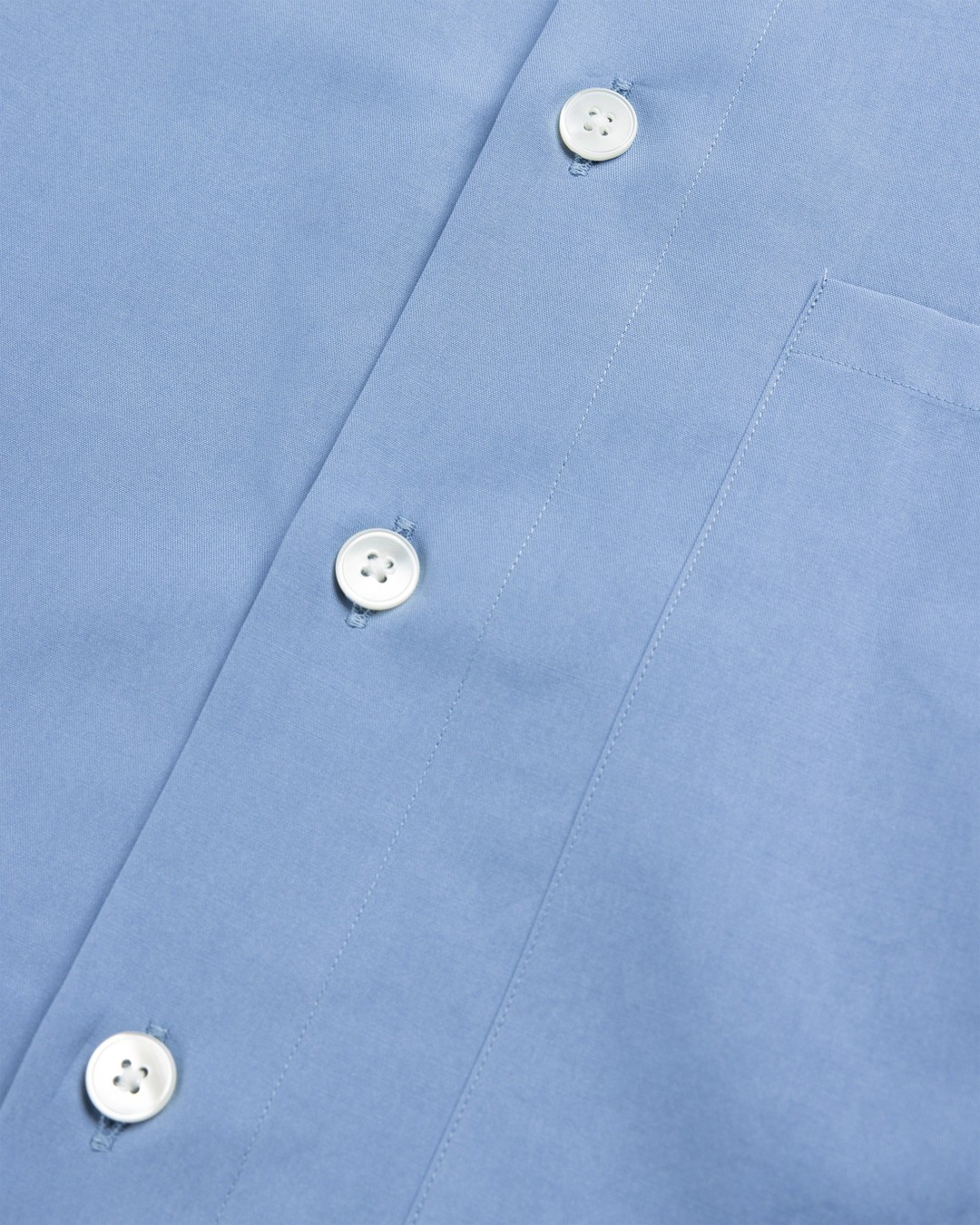 Auralee – Washed Finks Twill Big Shirt Blue - Shirts - Blue - Image 5