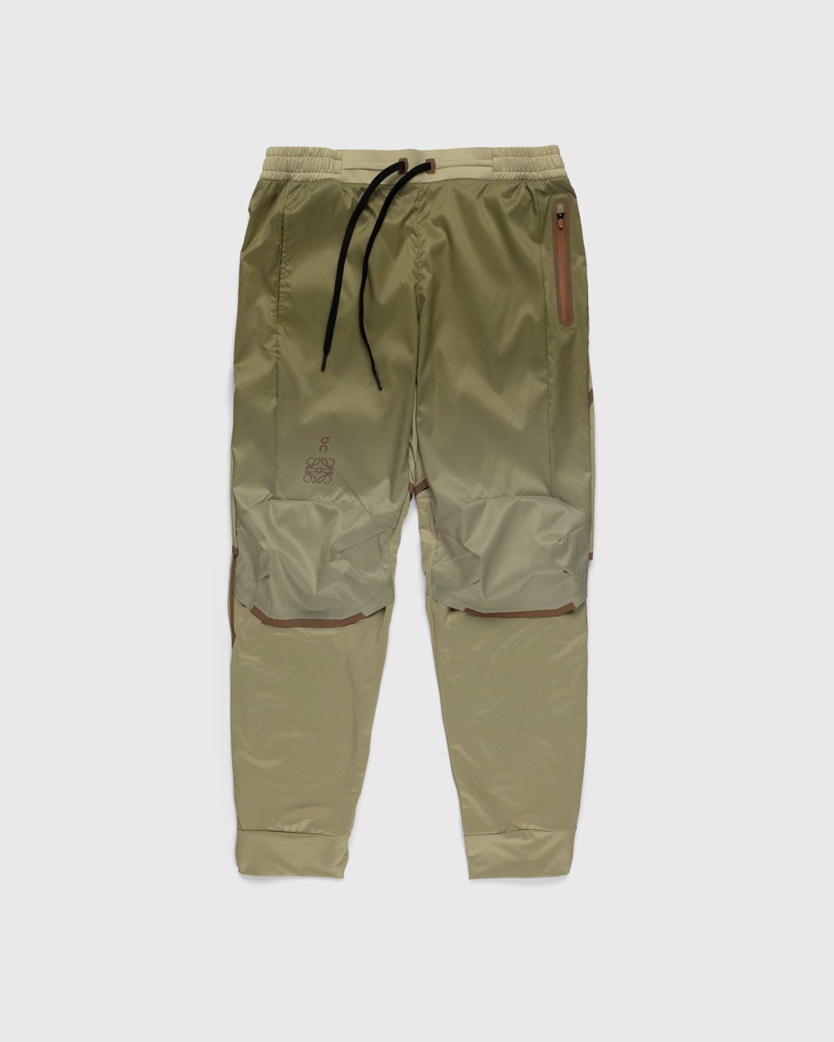 Loewe x On – Men's Technical Running Pants Gradient Khaki - Active Pants - Green - Image 1