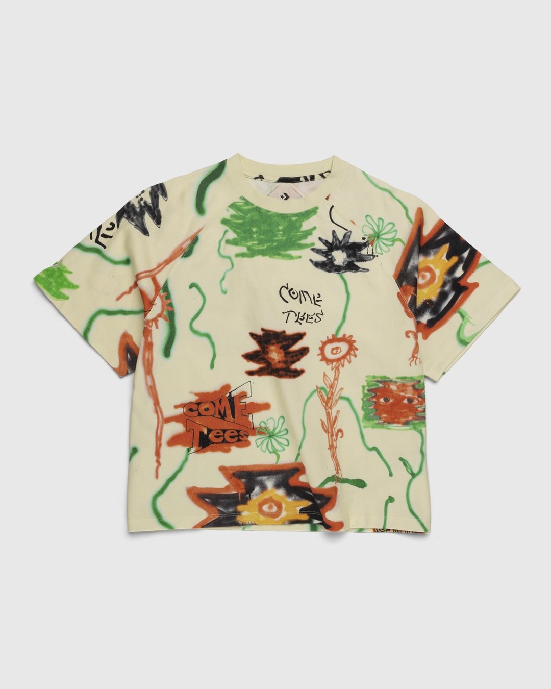 Converse x Come Tees – Floral Triangle Tee Bone - Tops - Multi - Image 1