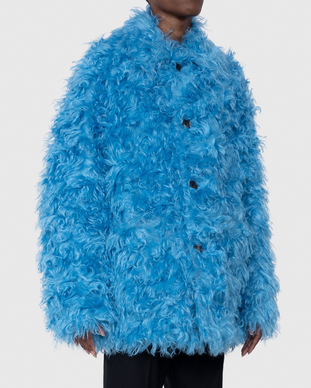 Dries van Noten – Fluffy Ronnor Jacket Blue - Fur & Shearling - Blue - Image 3