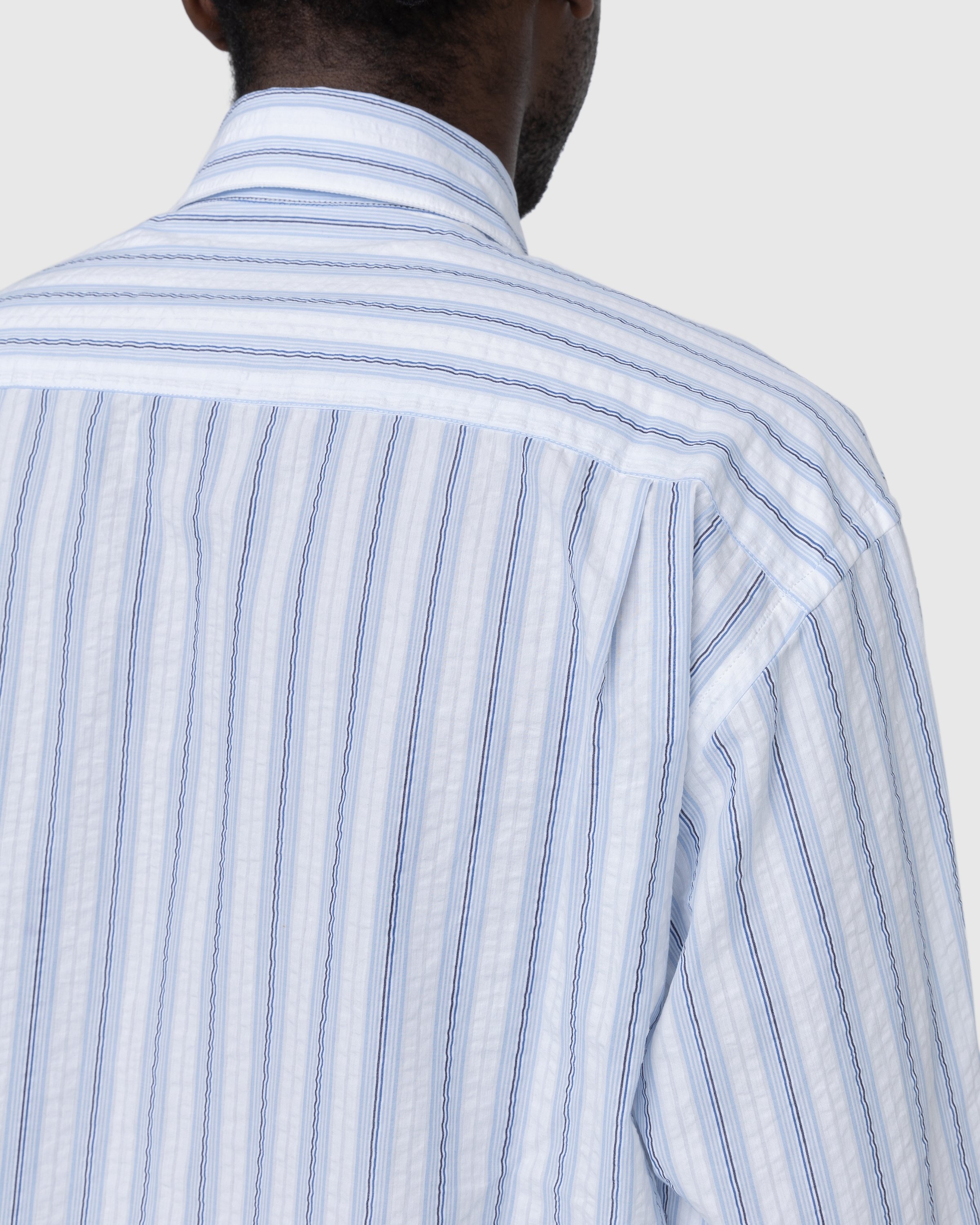 Highsnobiety – Ripple Stripe LS Shirt - Shirts - White - Image 6