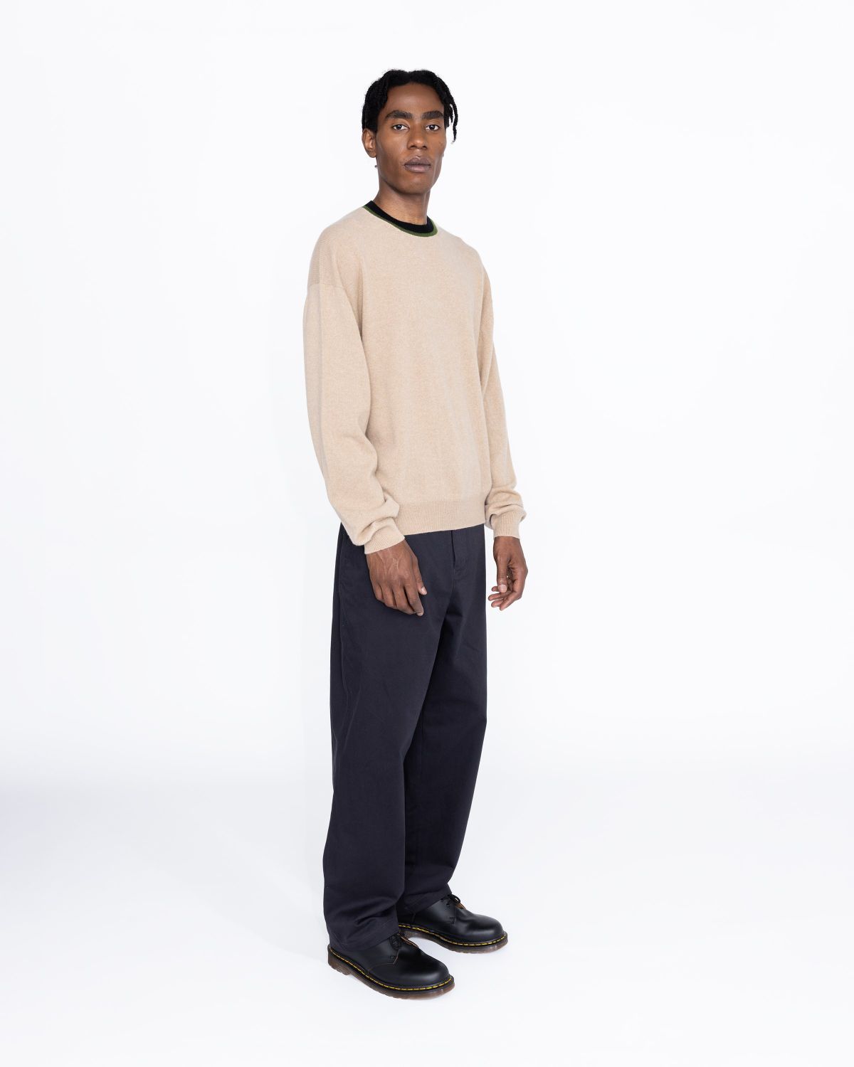 Highsnobiety HS05 – Cashmere Crew Sweater Beige - Knitwear - Beige - Image 4