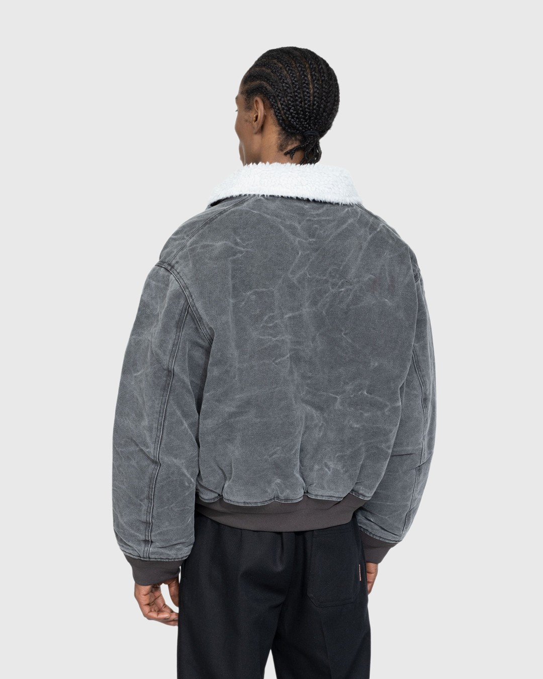 Acne Studios – Cotton Canvas Bomber Jacket Grey - Outerwear - Grey - Image 5