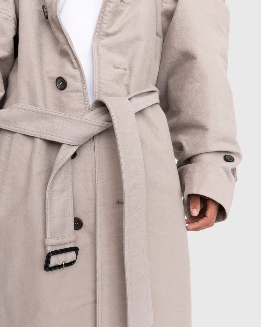 Y/Project – Wire Maxi Trench Coat Brown - Outerwear - Brown - Image 8