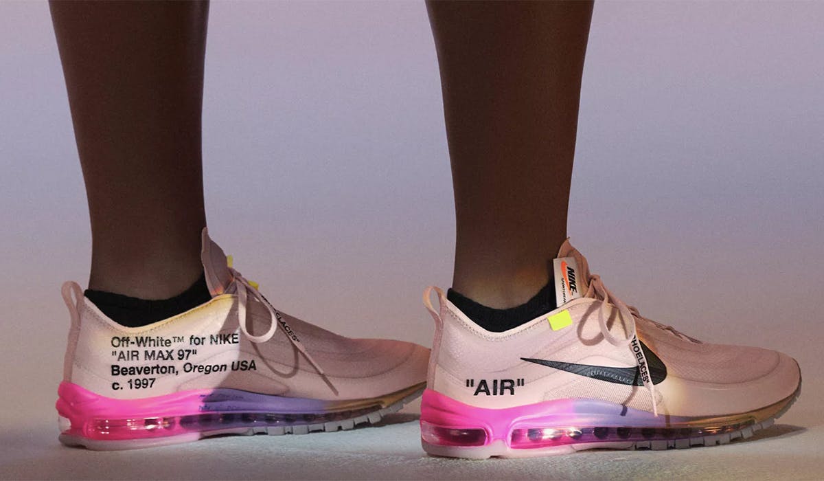Pink off white air max clearance