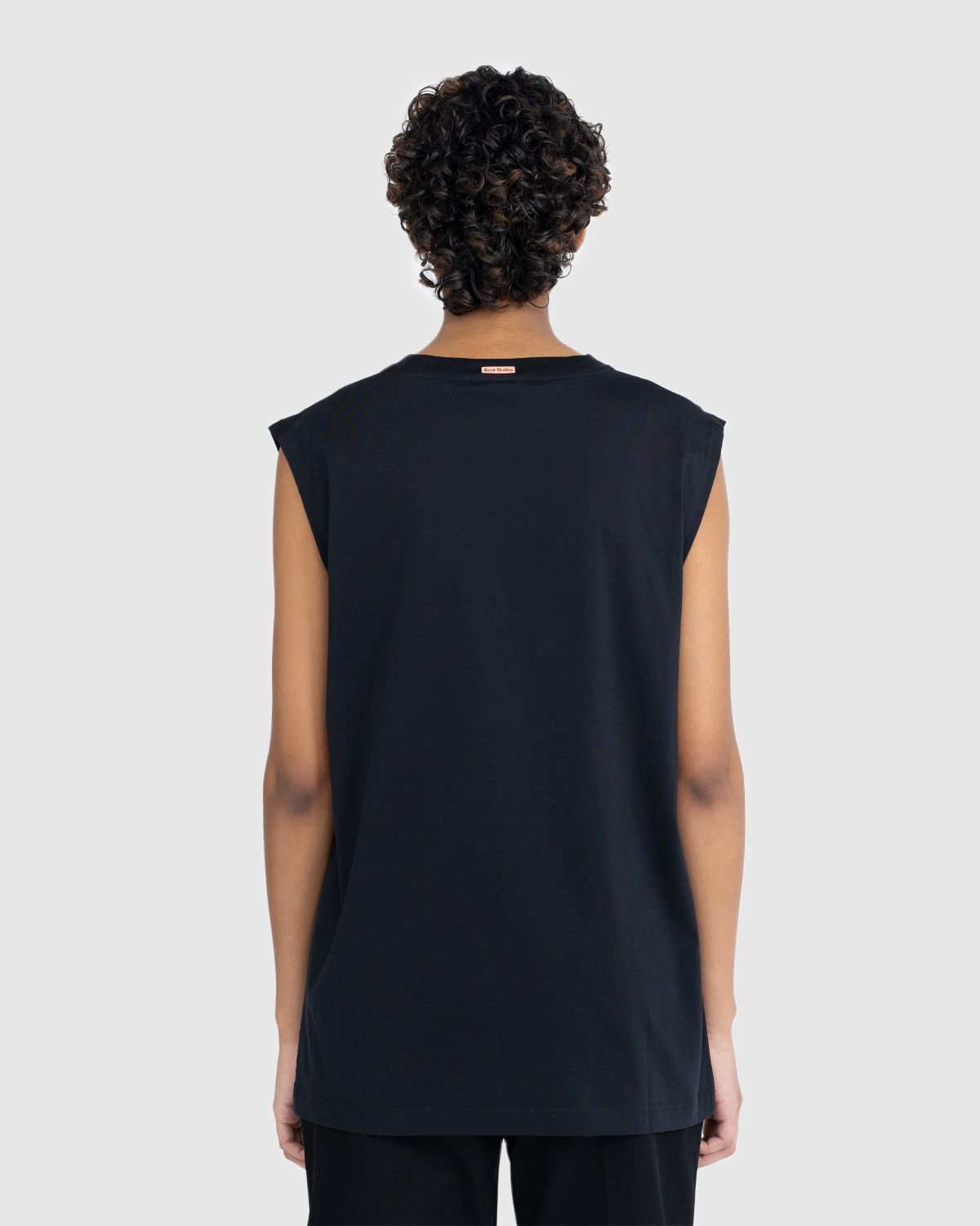 Acne Studios – Cotton Tank Top Black - Tank Tops - Black - Image 4