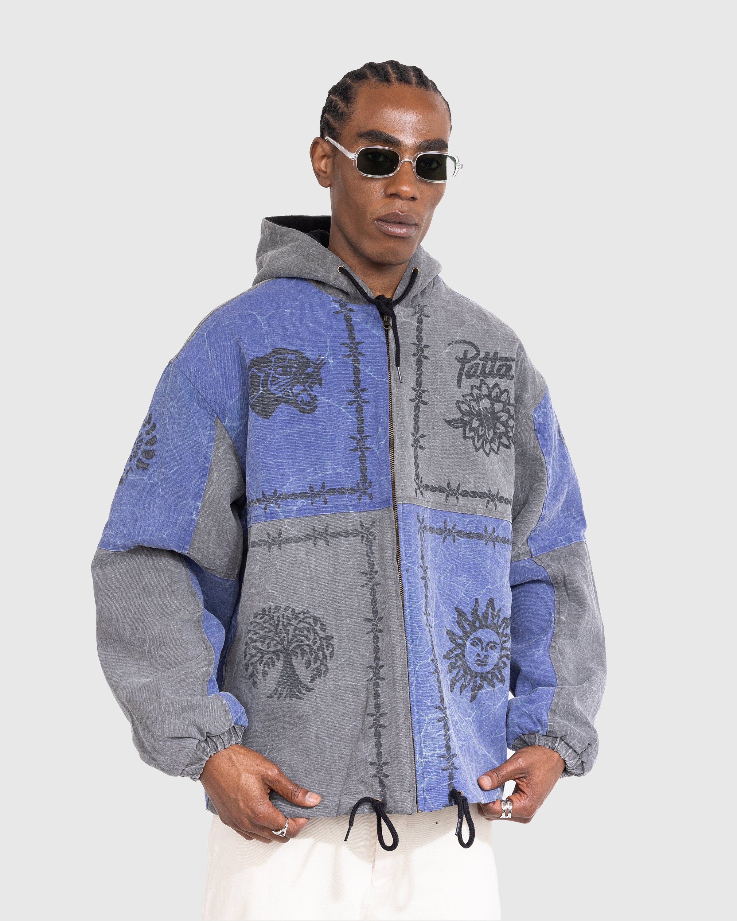 Patta – Symbols Zip Hooded Jacket Odyssey Grey - Sweats - Grey - Image 2