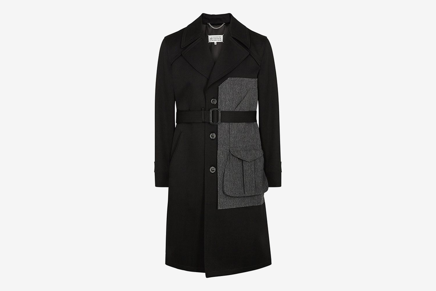 Panelled Wool Trench Coat