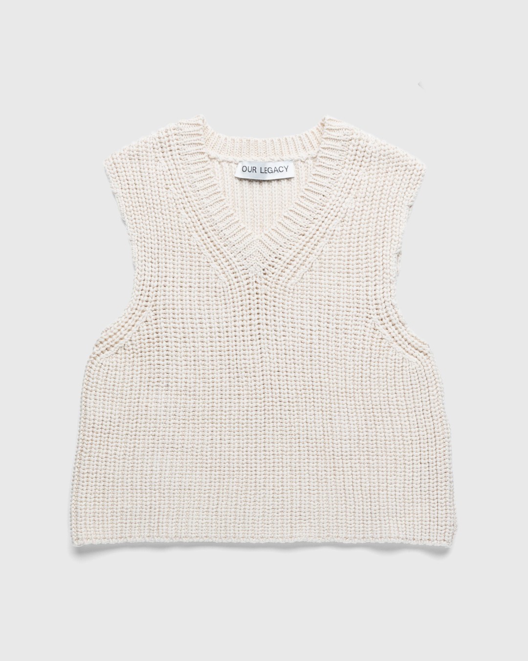 Our Legacy – Intact Vest Raw White Chunky Cotton Rib - Outerwear - White - Image 1