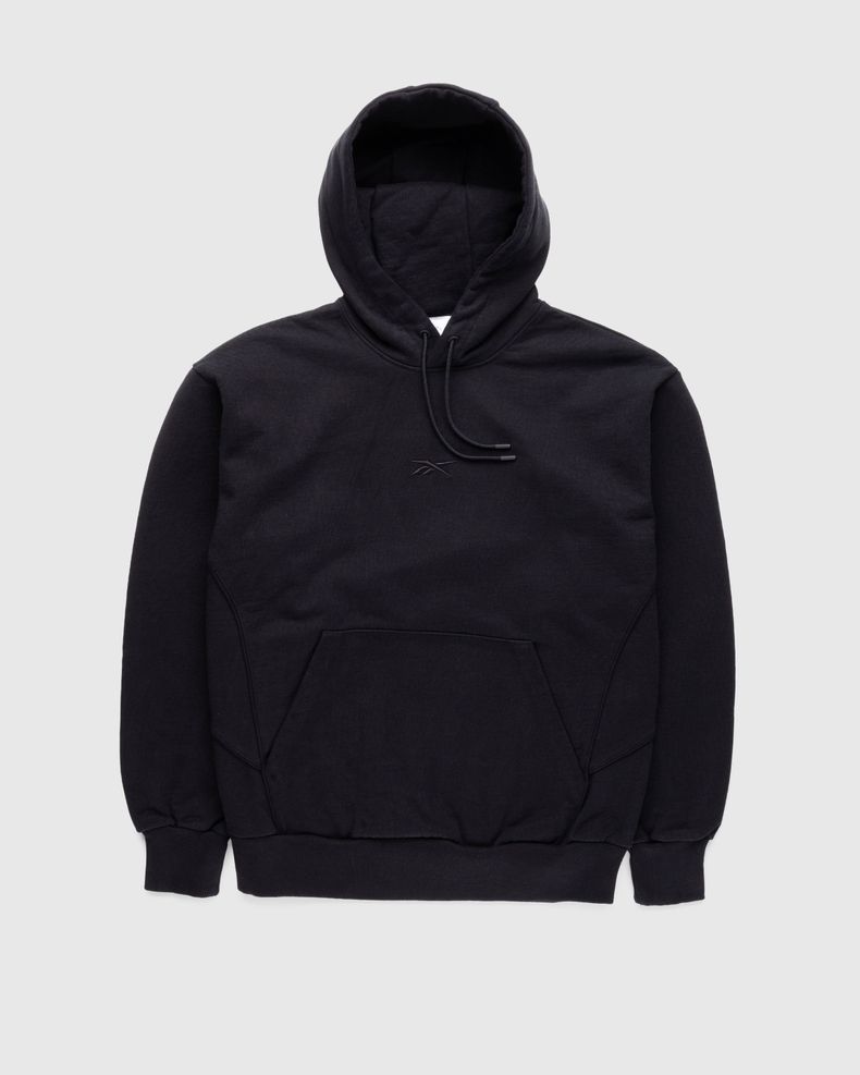 Oversized Piped Hoodie Black