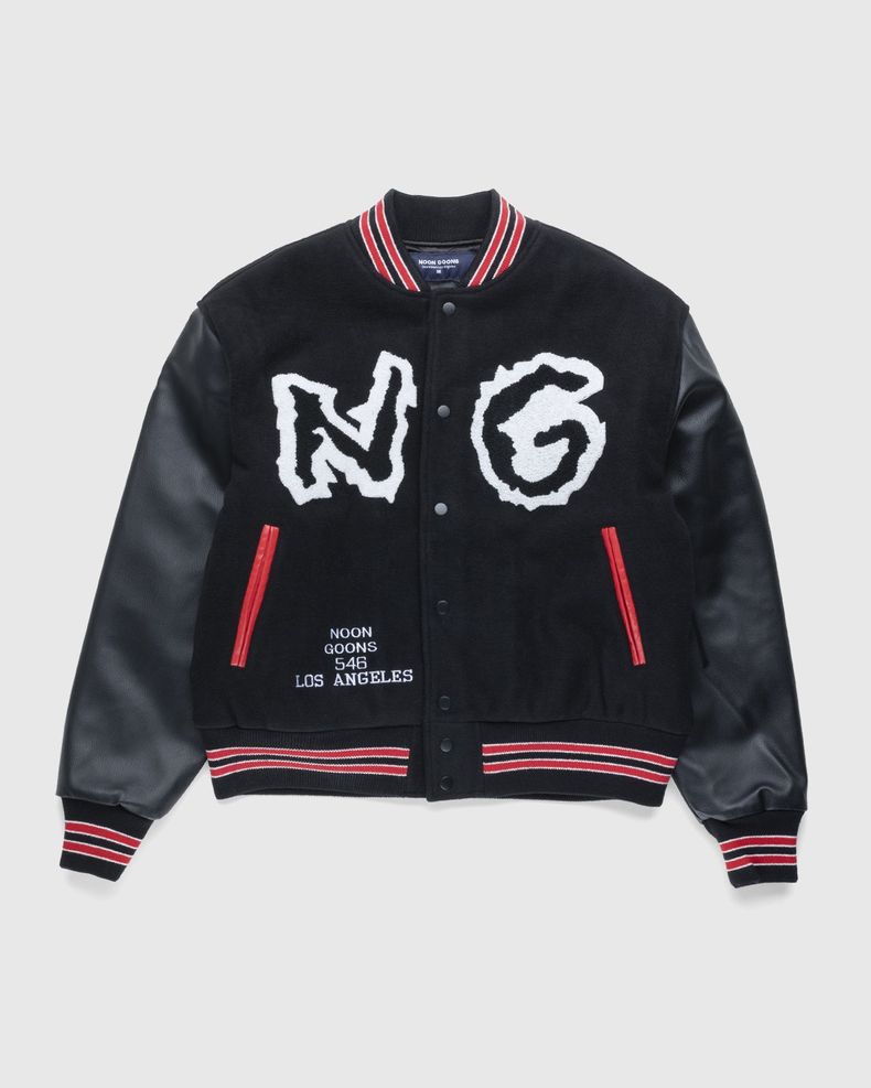 Noon Goons – Skyline Varsity Jacket Black