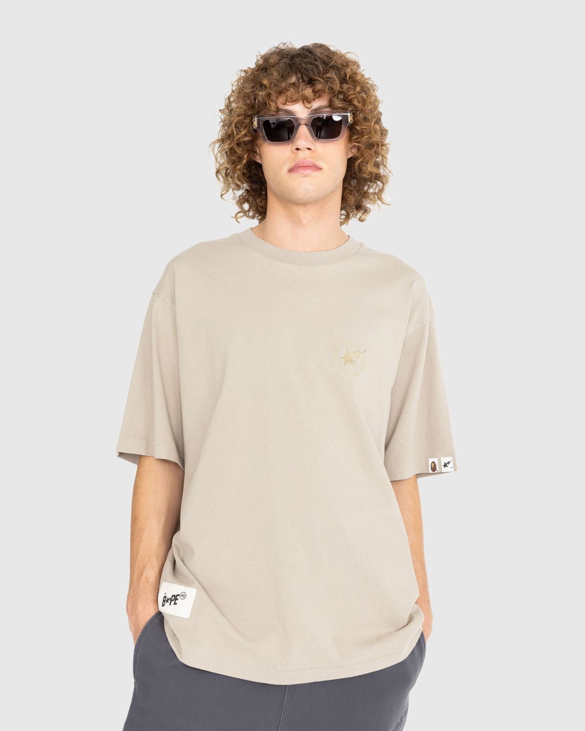 BAPE x Highsnobiety – Heavy Washed T-Shirt Beige - T-shirts - Beige - Image 2