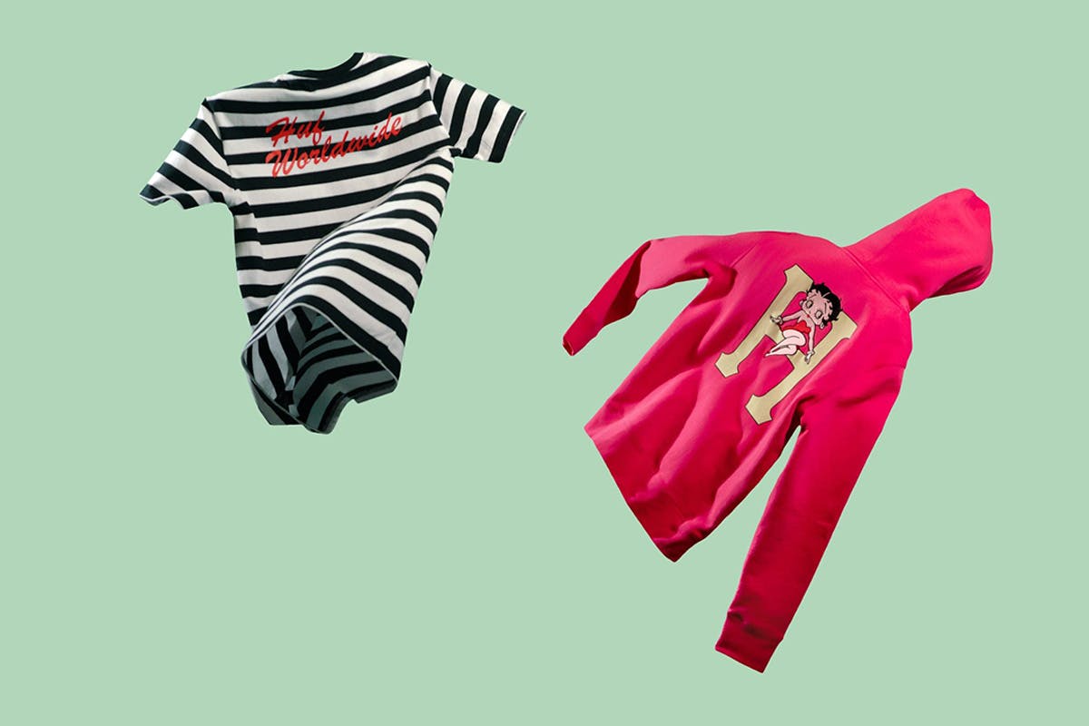 HUF Betty Boop strip tee red hoodie
