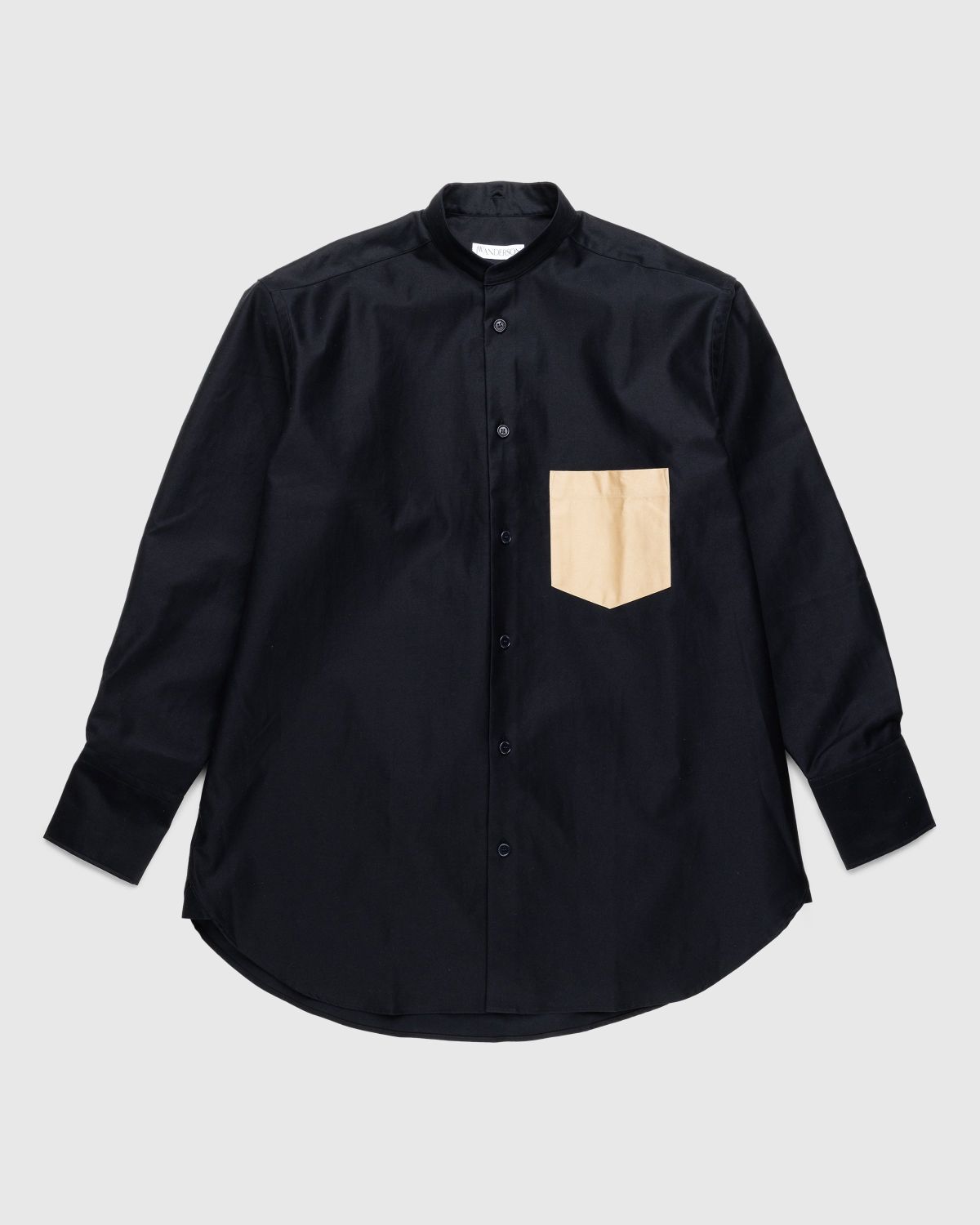 J.W. Anderson – Contrast Patch Pocket Oversized Shirt Navy Blue - Shirts - Blue - Image 1