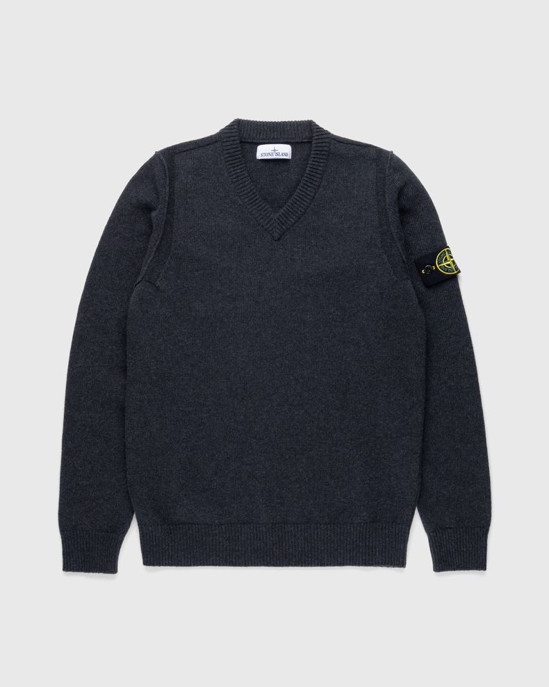V-Neck Sweater Melange Charcoal