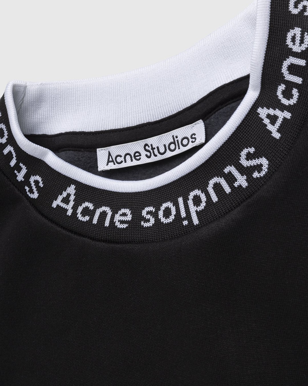 Acne Studios – Logo Rib Sweatshirt Black - Sweatshirts - Black - Image 4