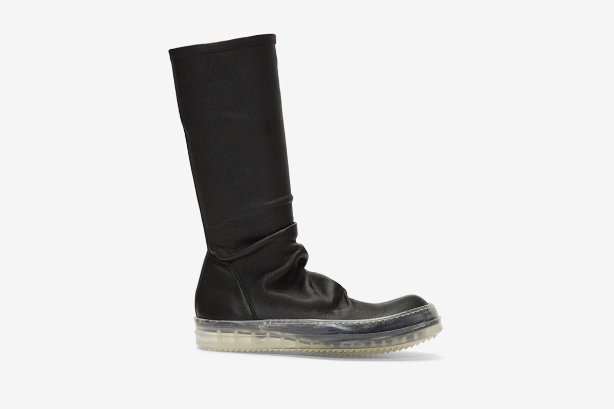 Rick Owens Drops Clear-Soled Geobasket Sneakers Rick Owens Drops Clear-Soled Geobasket Sneakers