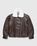 Hook and Eye Shearling Jacket Dark Brown/Off White
