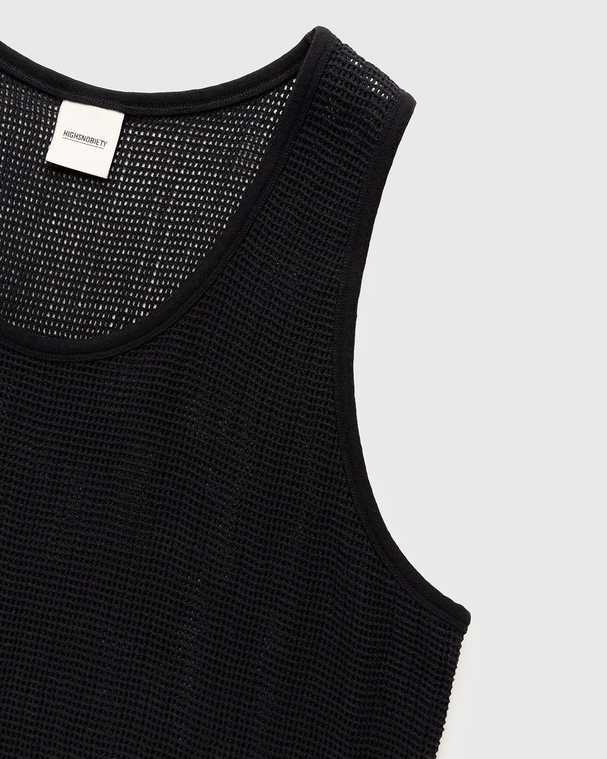 Highsnobiety – Knit Mesh Tank Top Black - Tops - Black - Image 3