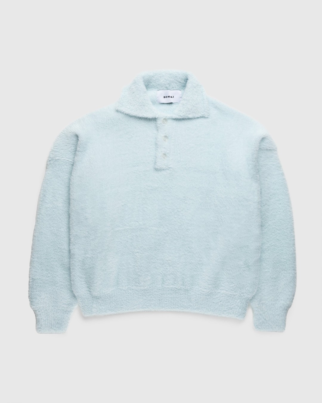 Bonsai – Oversize Knit Polo Ice - Knitwear - Blue - Image 1
